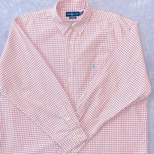 Polo by Ralph Lauren Pink and White Checkered Casual Button Down Shirt XXL